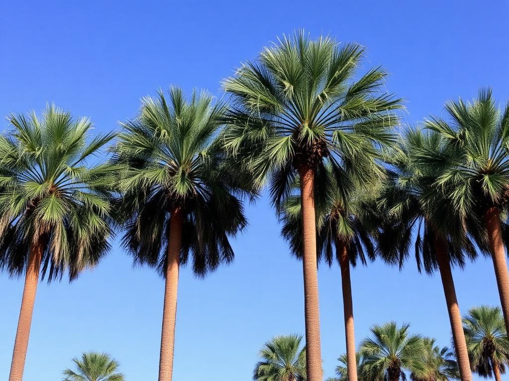 Queen palm trimming — 6 palms in one visit