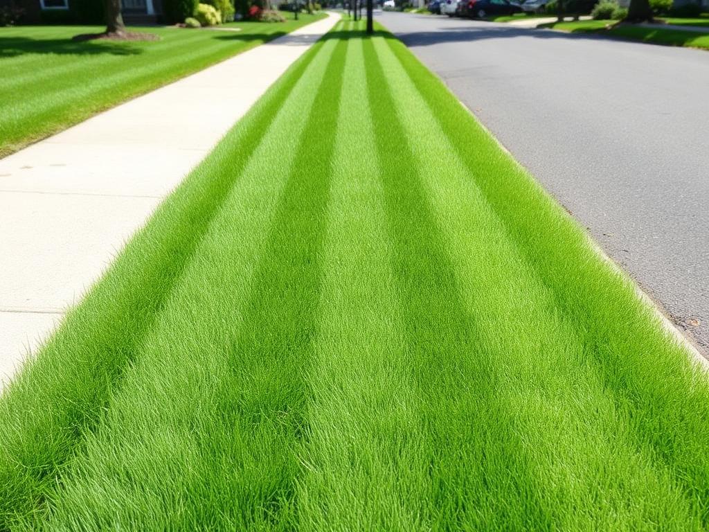 Crisp edging & striped weekly maintenance